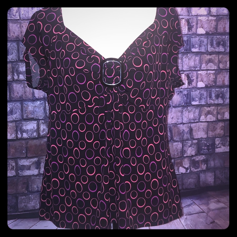 Apt 9 Sweetheart Neck / Short Sleeve Top